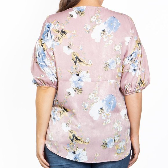 Brand New Lovely Stylish Lightweight Printed Puff Sleeves Blouse -3XL - Picture 2 of 3